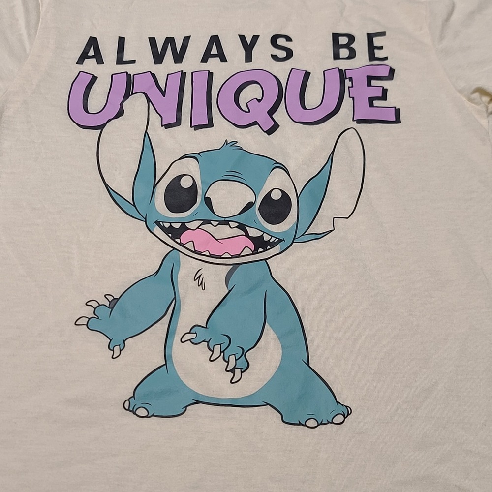 Disney Lilo‎ And Stitch Girls T Shirt M 7-9 Always Be Unique Graphic Print